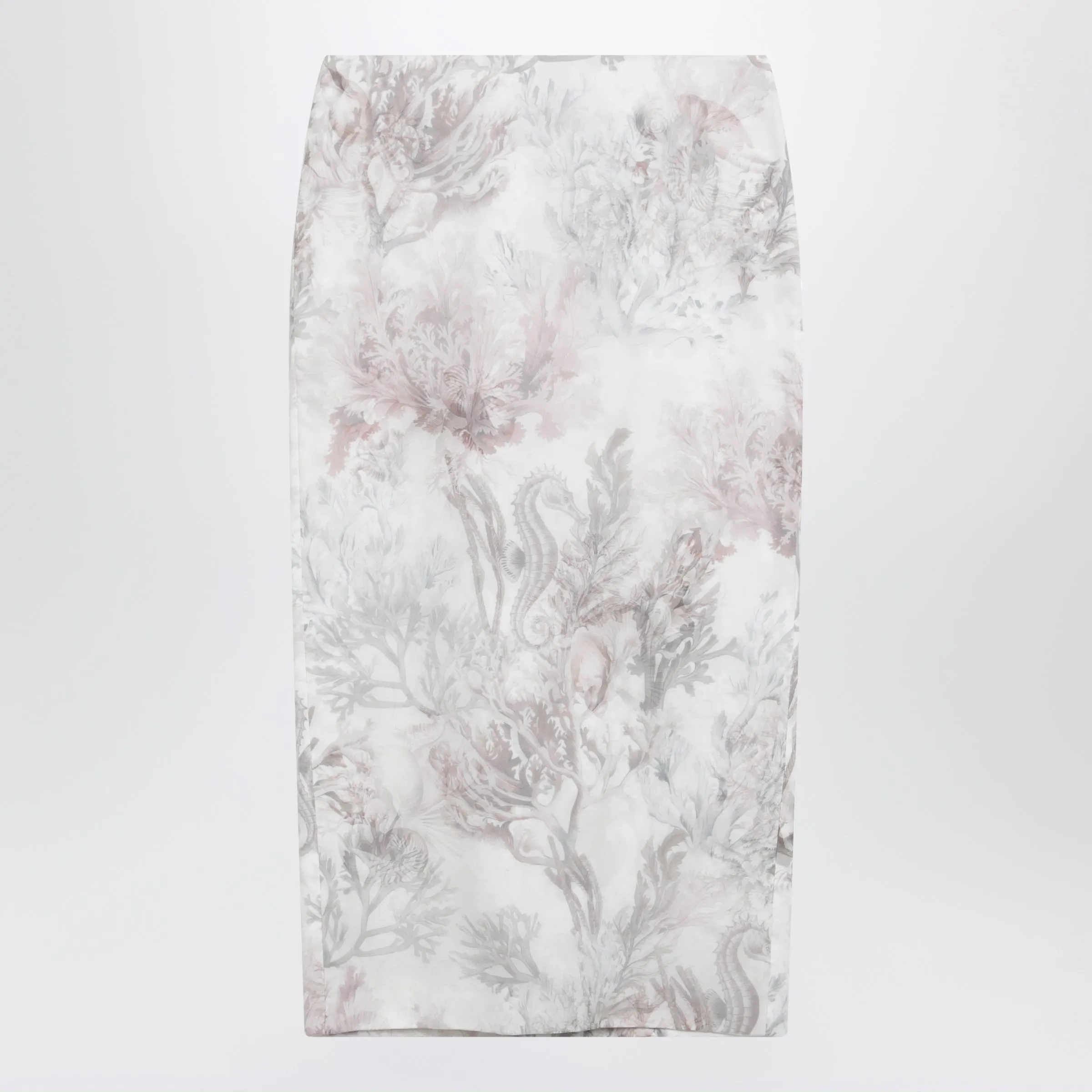 PENCIL SKIRT IN PRINTED GABARDINE AND ORGANZA sold by Lord & Taylor