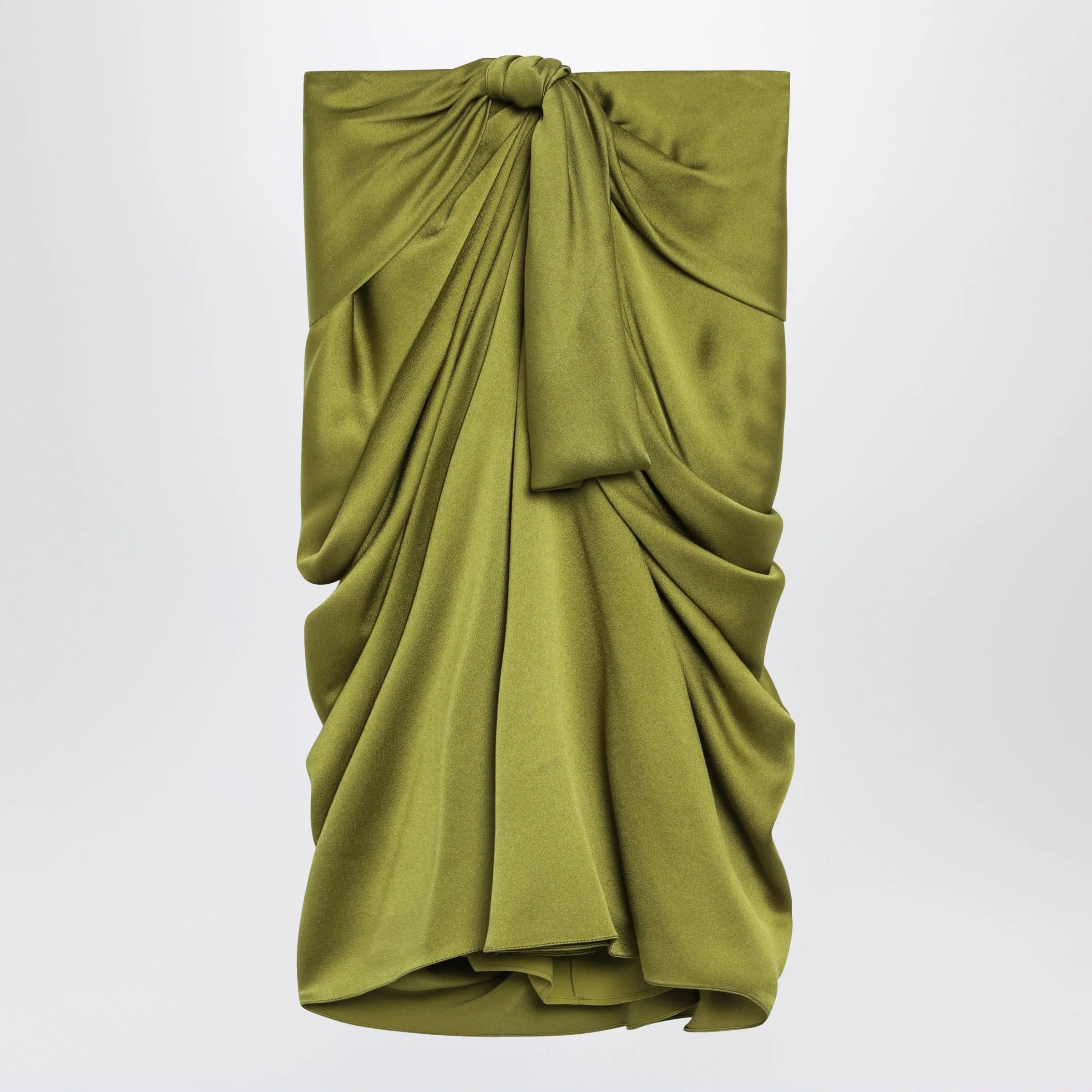 GREEN DRAPED SILK SKIRT sold by Lord & Taylor