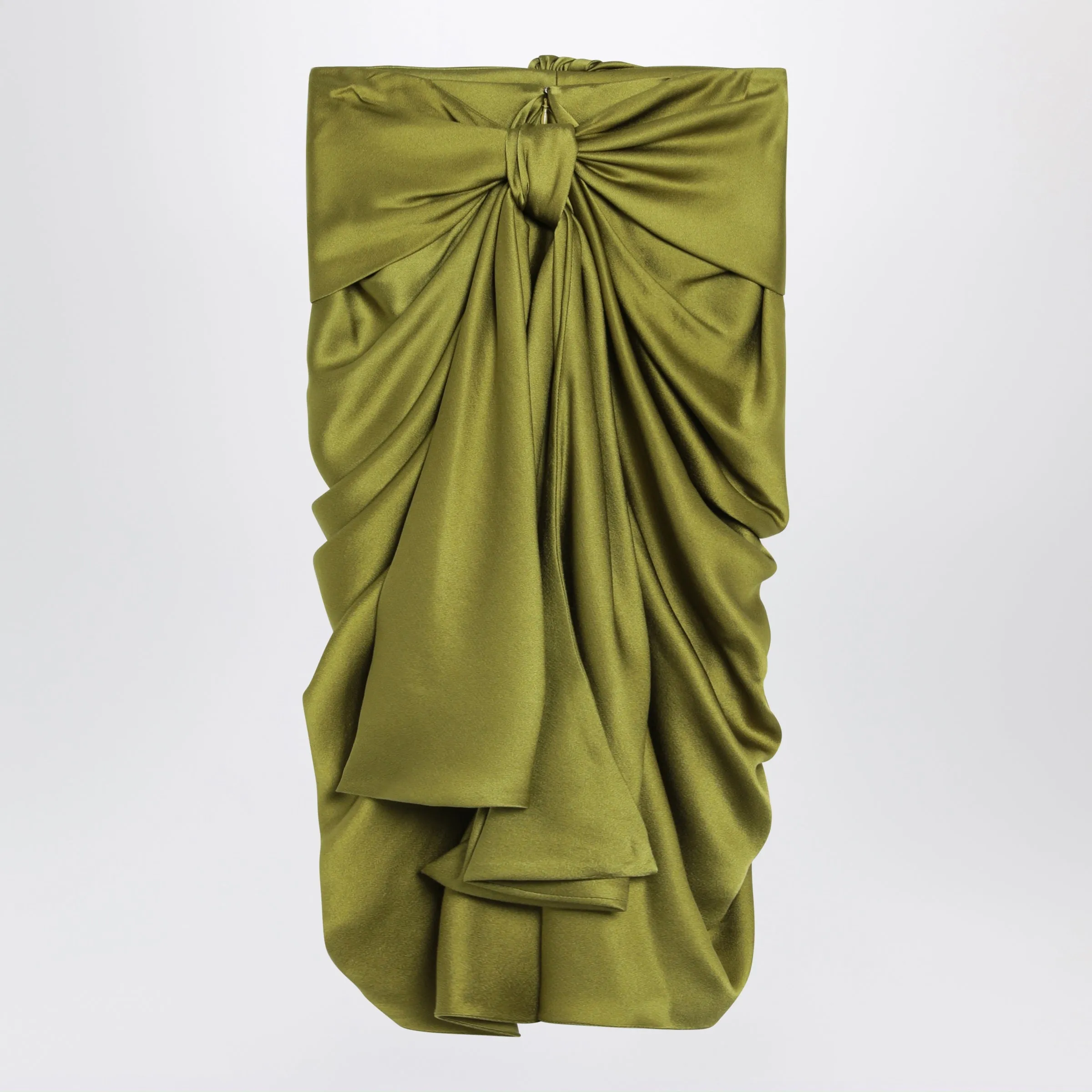 GREEN DRAPED SILK SKIRT sold by Lord & Taylor product image thumbnail 2