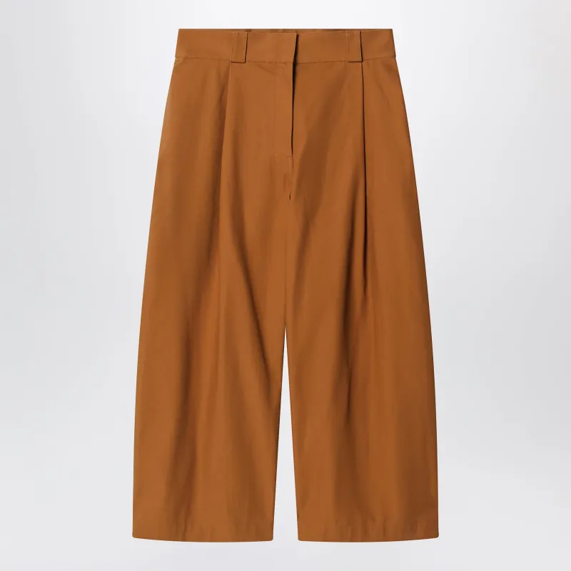 CAMELCOLORED COTTON TROUSERS made by Balenciaga