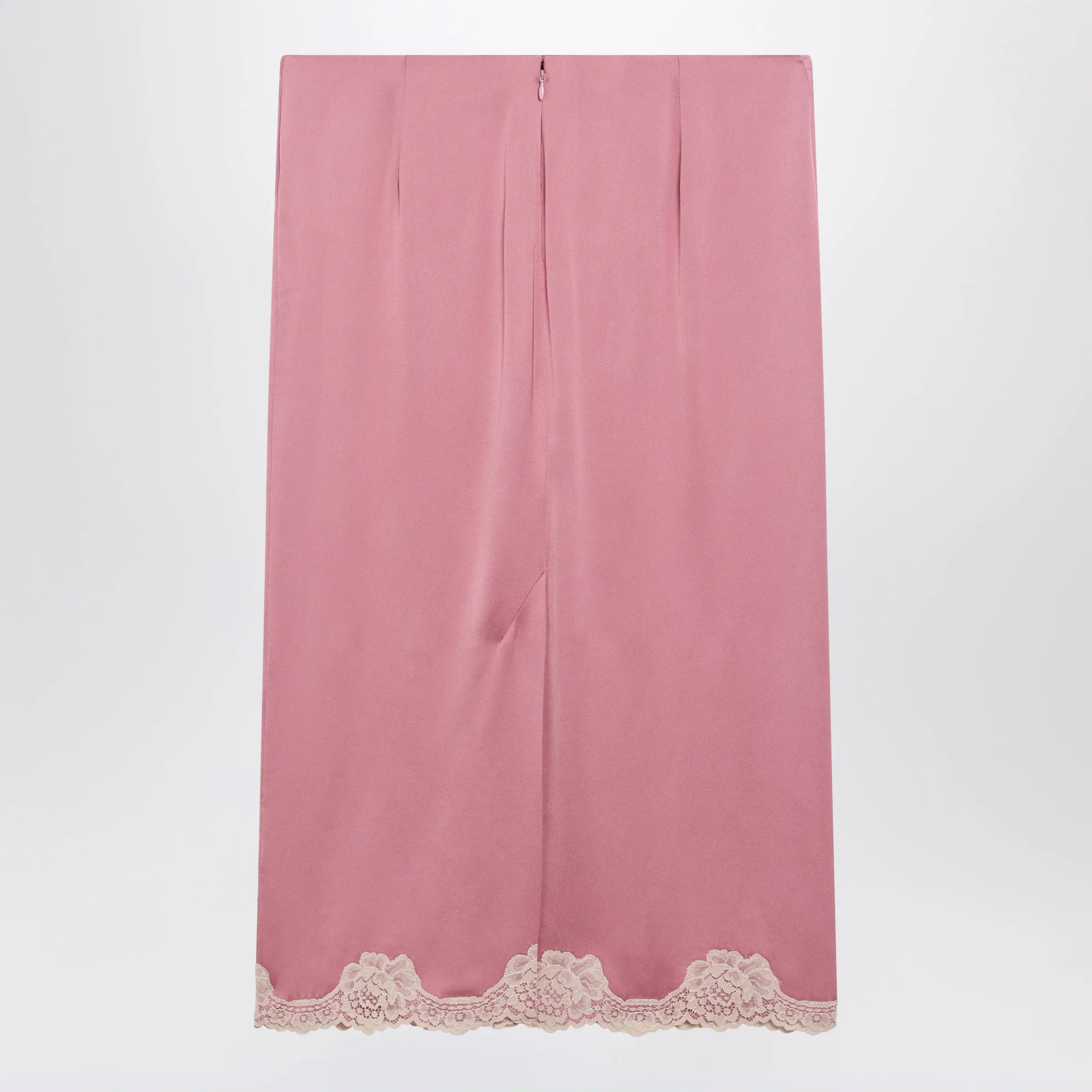PINK CADY MIDI SKIRT WITH LACE DETAILS sold by Lord & Taylor product image thumbnail 2