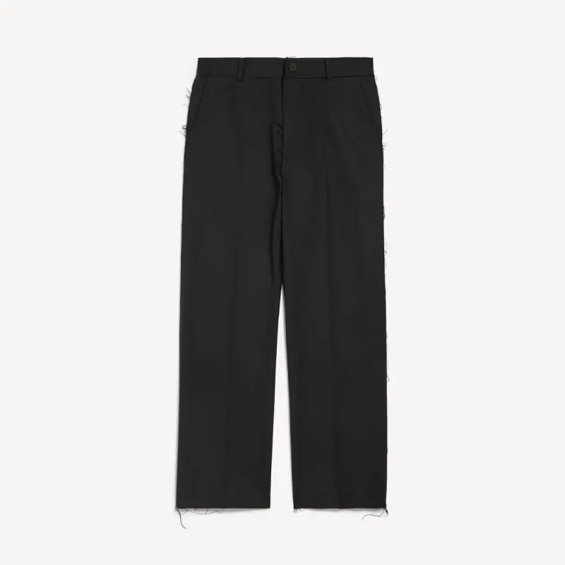 TOO FAR TAILORED TROUSERS IN DRY WOOL, BLACK made by Balenciaga