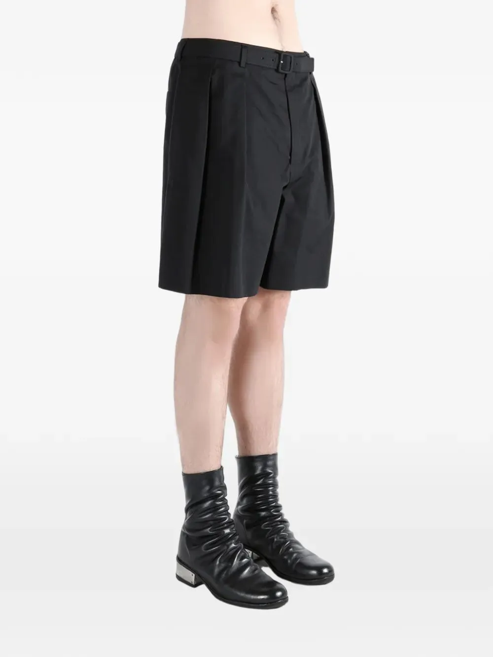 BLACK BELTED BERMUDA SHORTS IN CORONE FABRIC sold by Lord & Taylor product image thumbnail 3