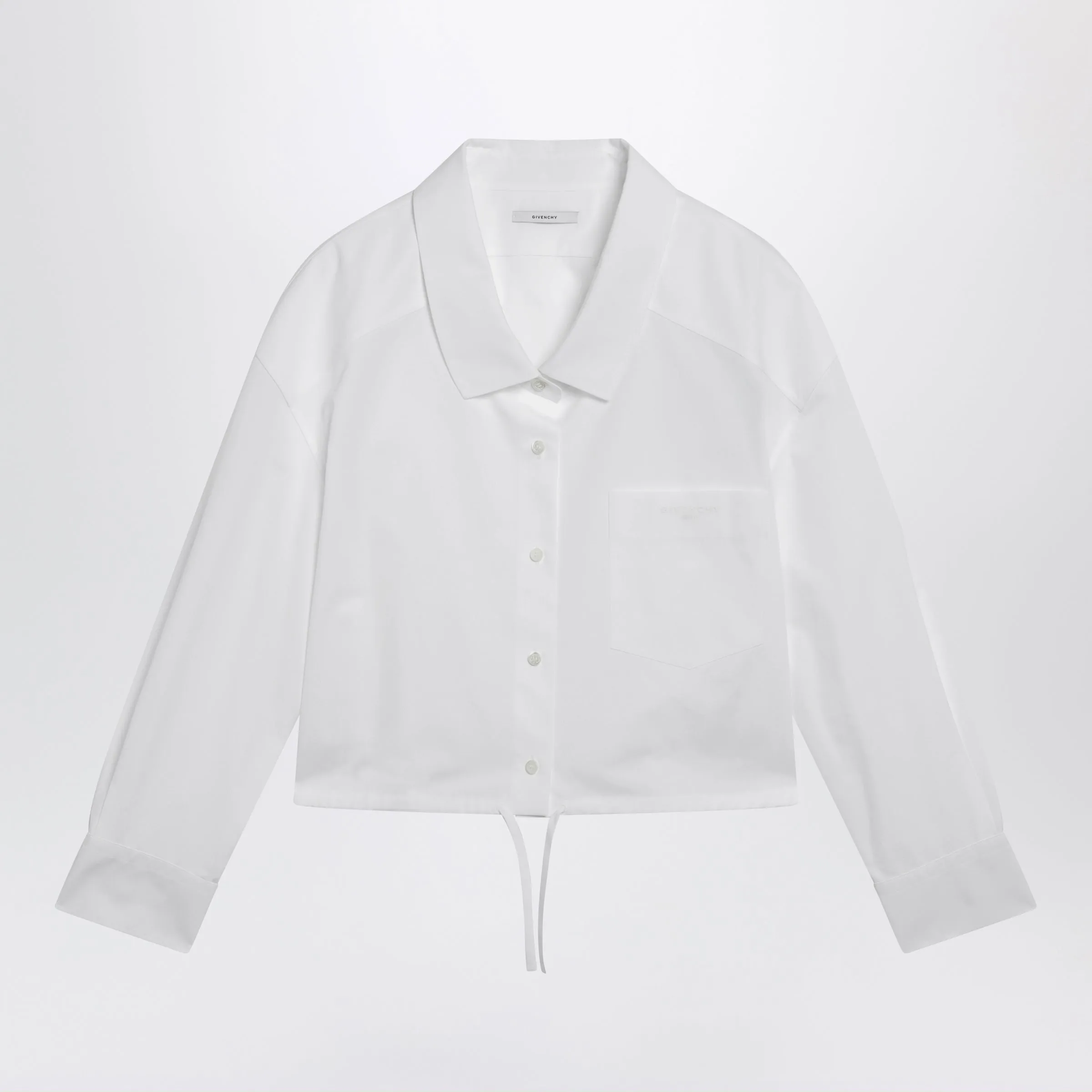 WHITE SHORT POPLIN SHIRT sold by Lord & Taylor