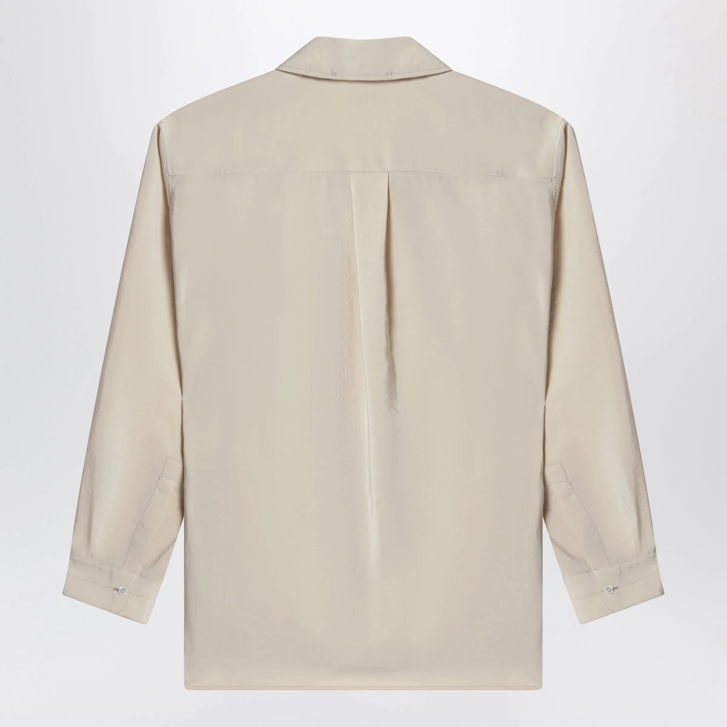 LIGHT BEIGE SMOOTH SILKBLEND SHIRT sold by Lord & Taylor product image thumbnail 2