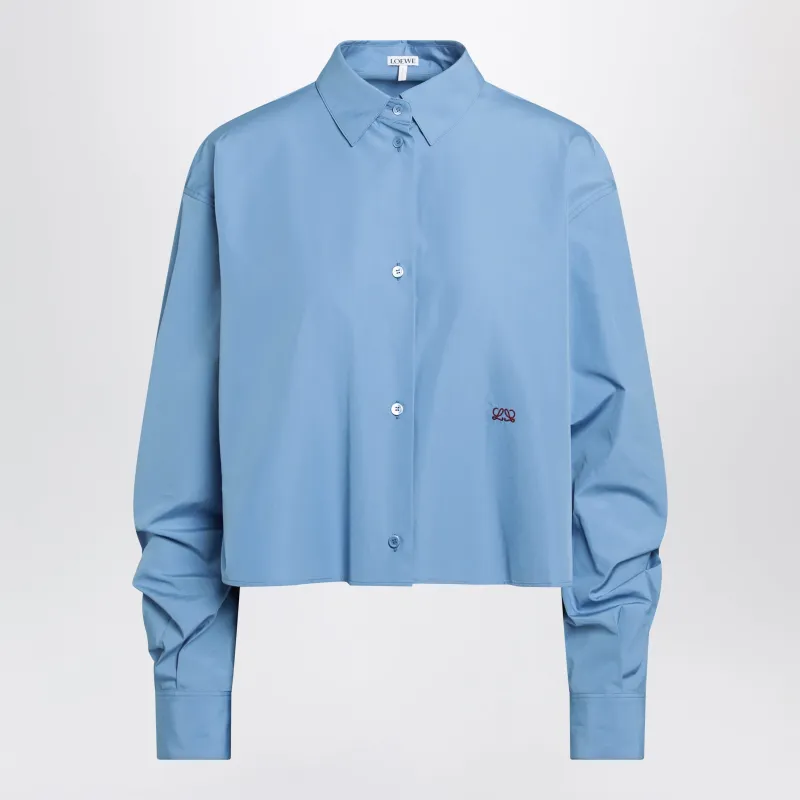 BLUE COTTON POPLIN SHIRT made by Loewe