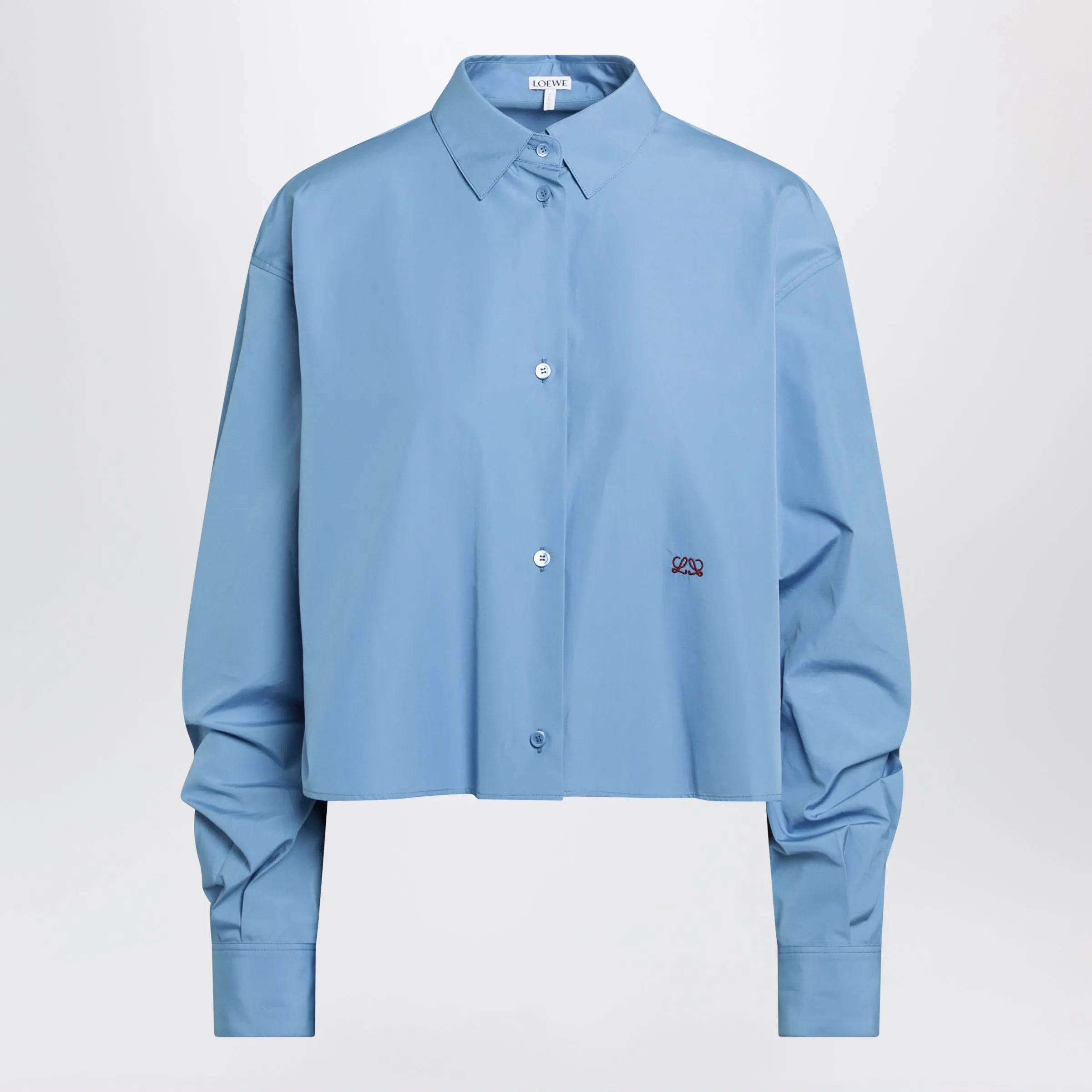 BLUE COTTON POPLIN SHIRT sold by Lord & Taylor