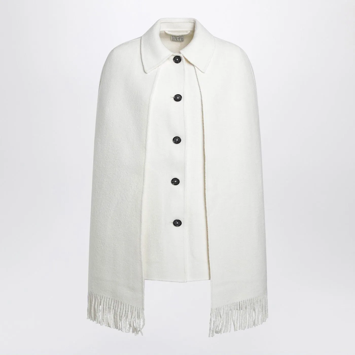 WHITE CAPE JACKET WITH FRINGES sold by Lord & Taylor