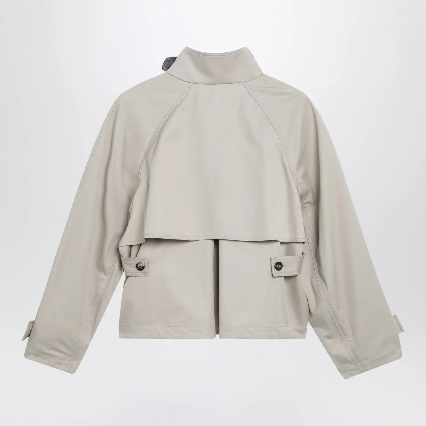SHORT BEIGE COTTON AND SILK PARKA sold by Lord & Taylor product image thumbnail 2