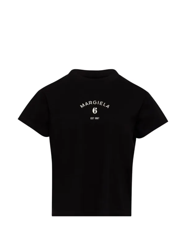BLACK TSHIRT WITH LOGO PRINT made by Maison Margiela