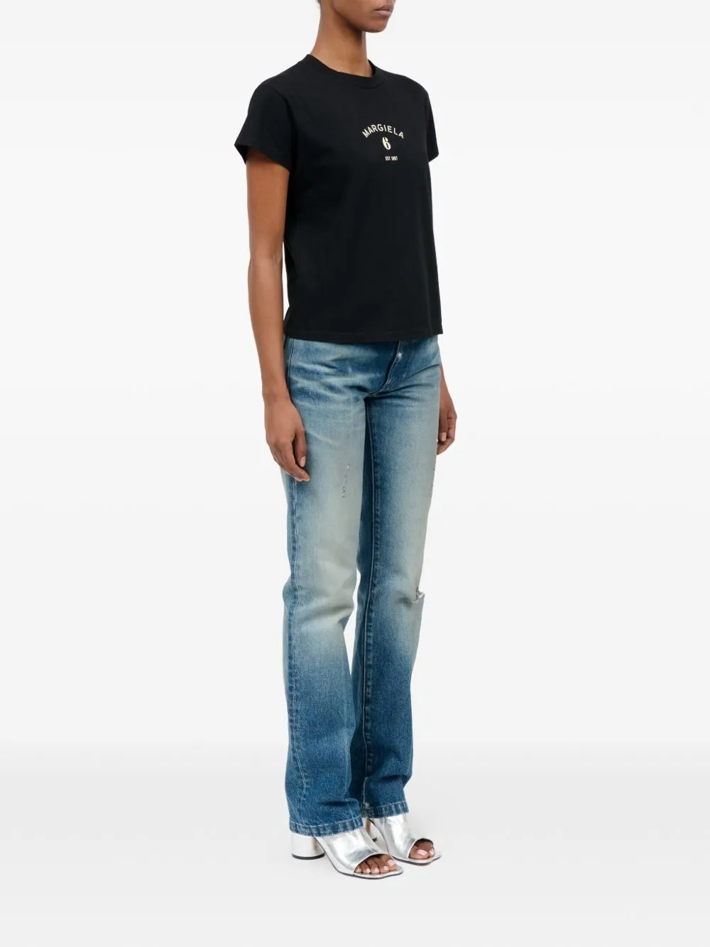 BLACK TSHIRT WITH LOGO PRINT sold by Lord & Taylor product image thumbnail 5