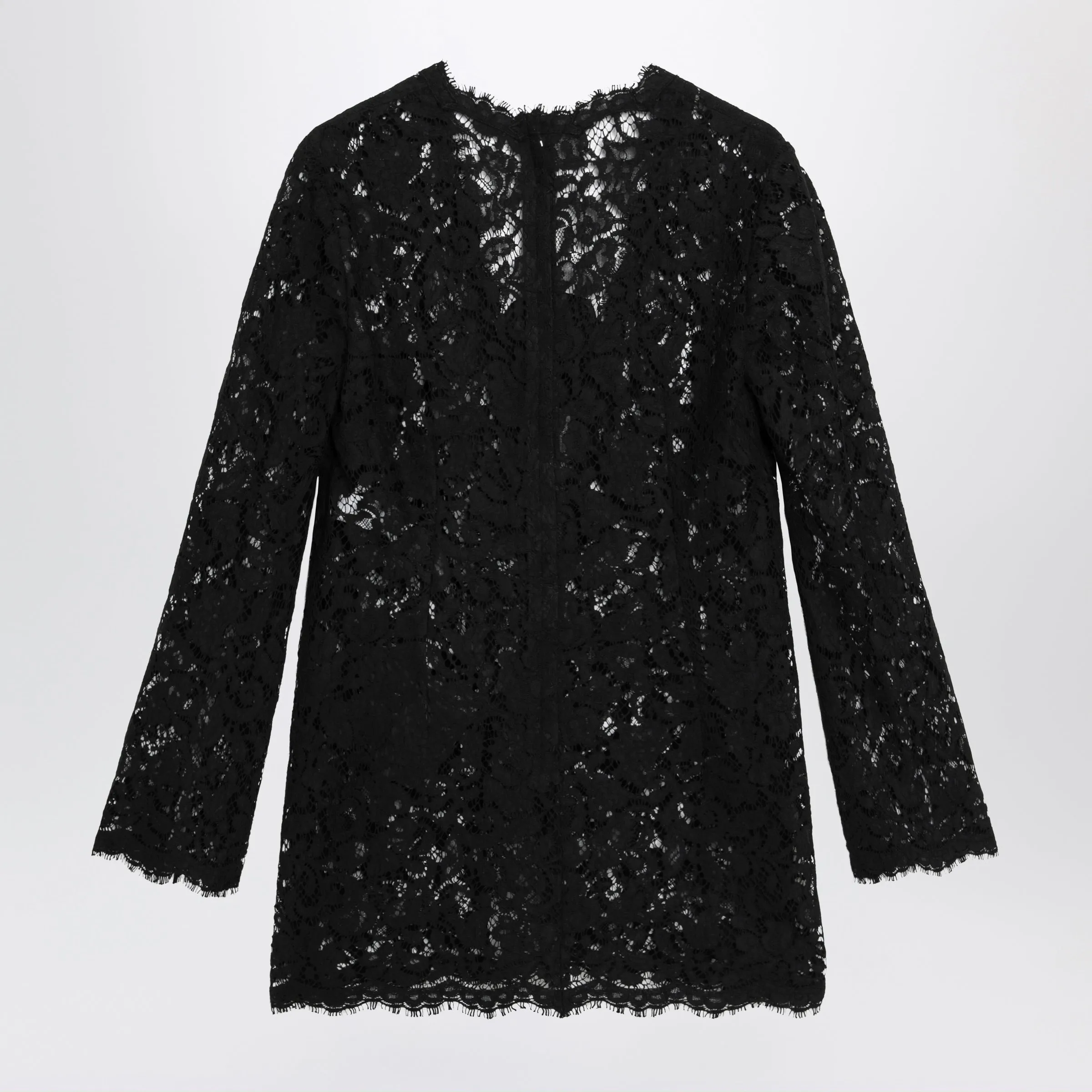 FLORAL VNECK LACE MINI DRESS IN BLACK sold by Lord & Taylor product image thumbnail 2