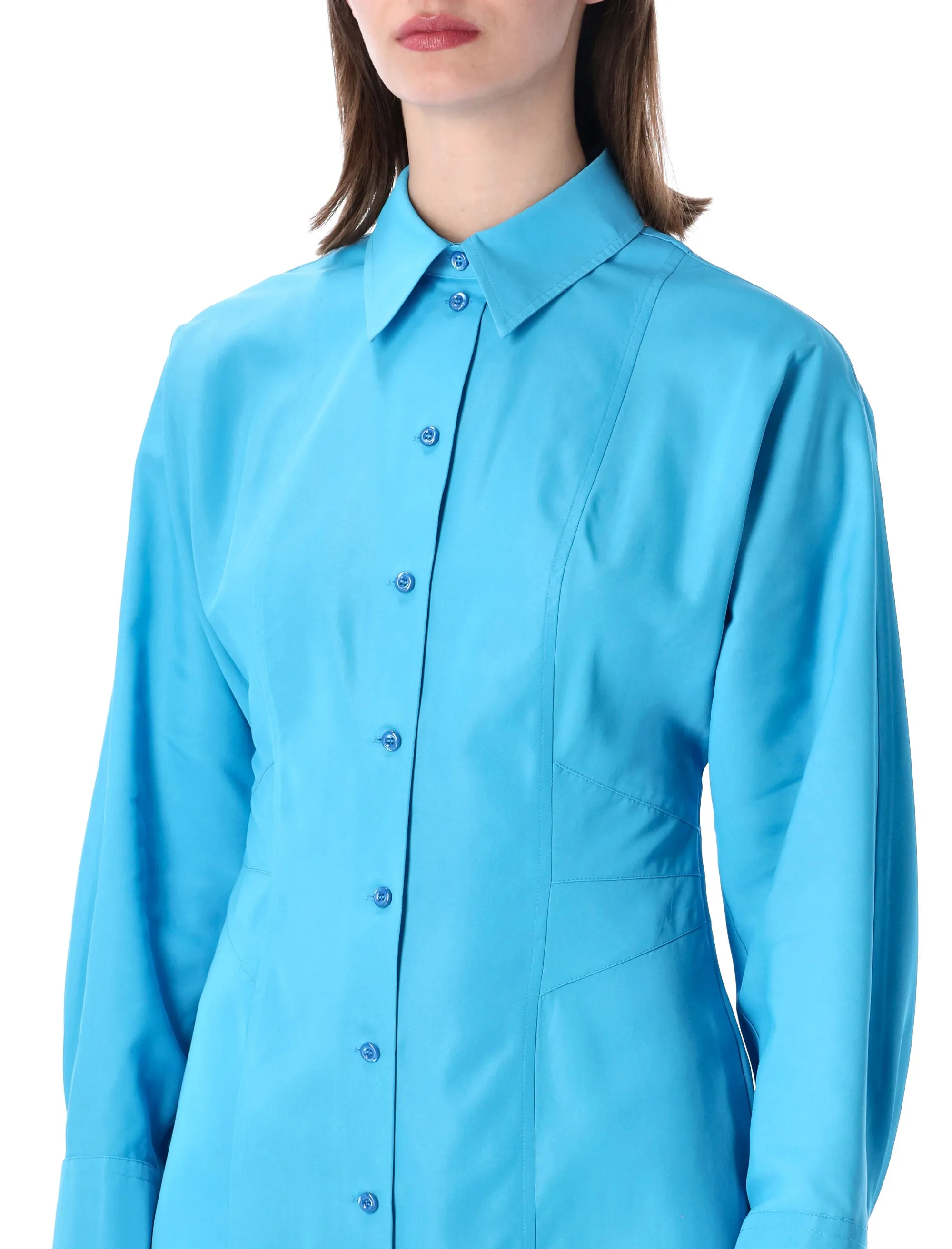 LIGHT BLUE TECHNICAL VISCOSE DRESS sold by Lord & Taylor product image thumbnail 3