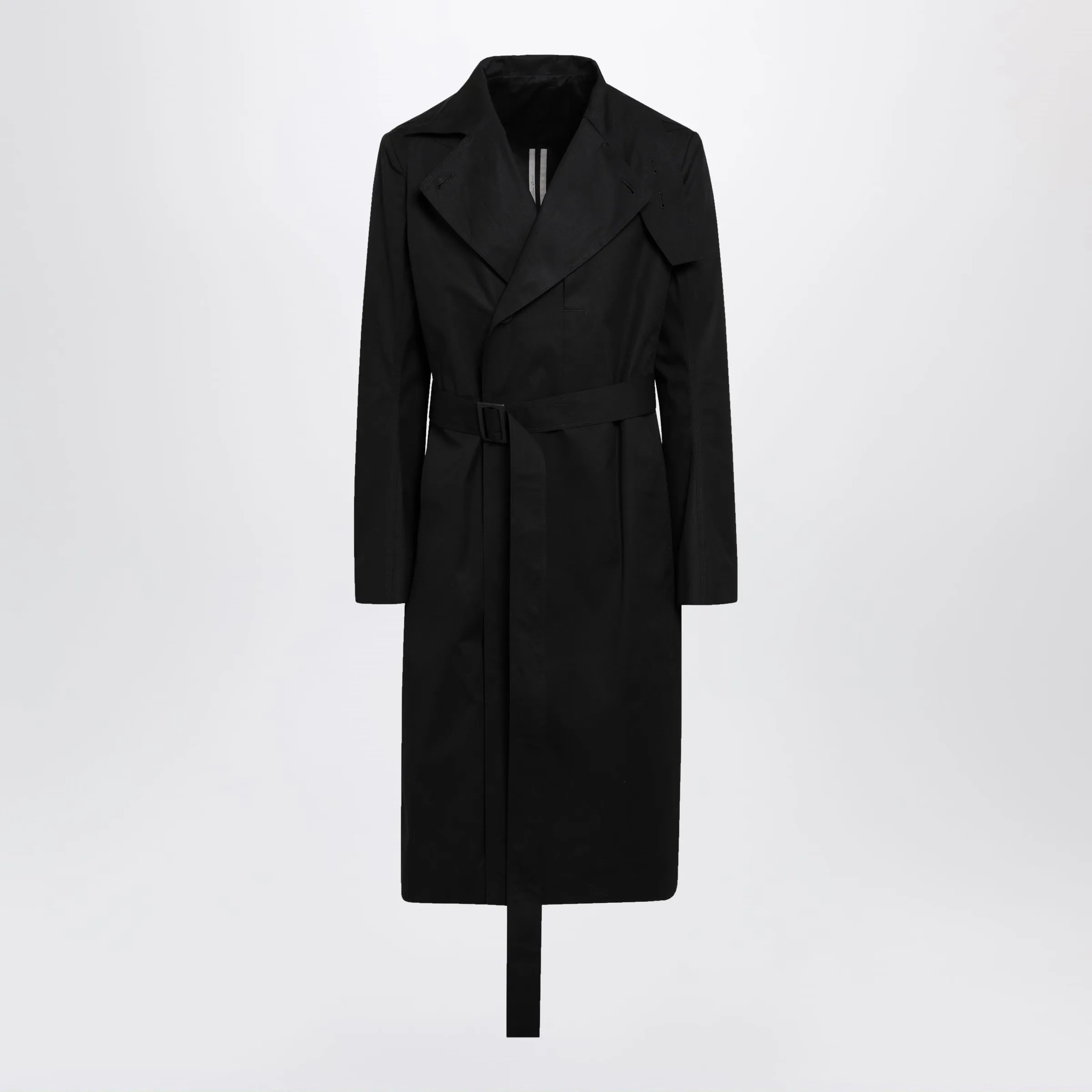 BLACK DOUBLEBREASTED COTTON COAT sold by Lord & Taylor