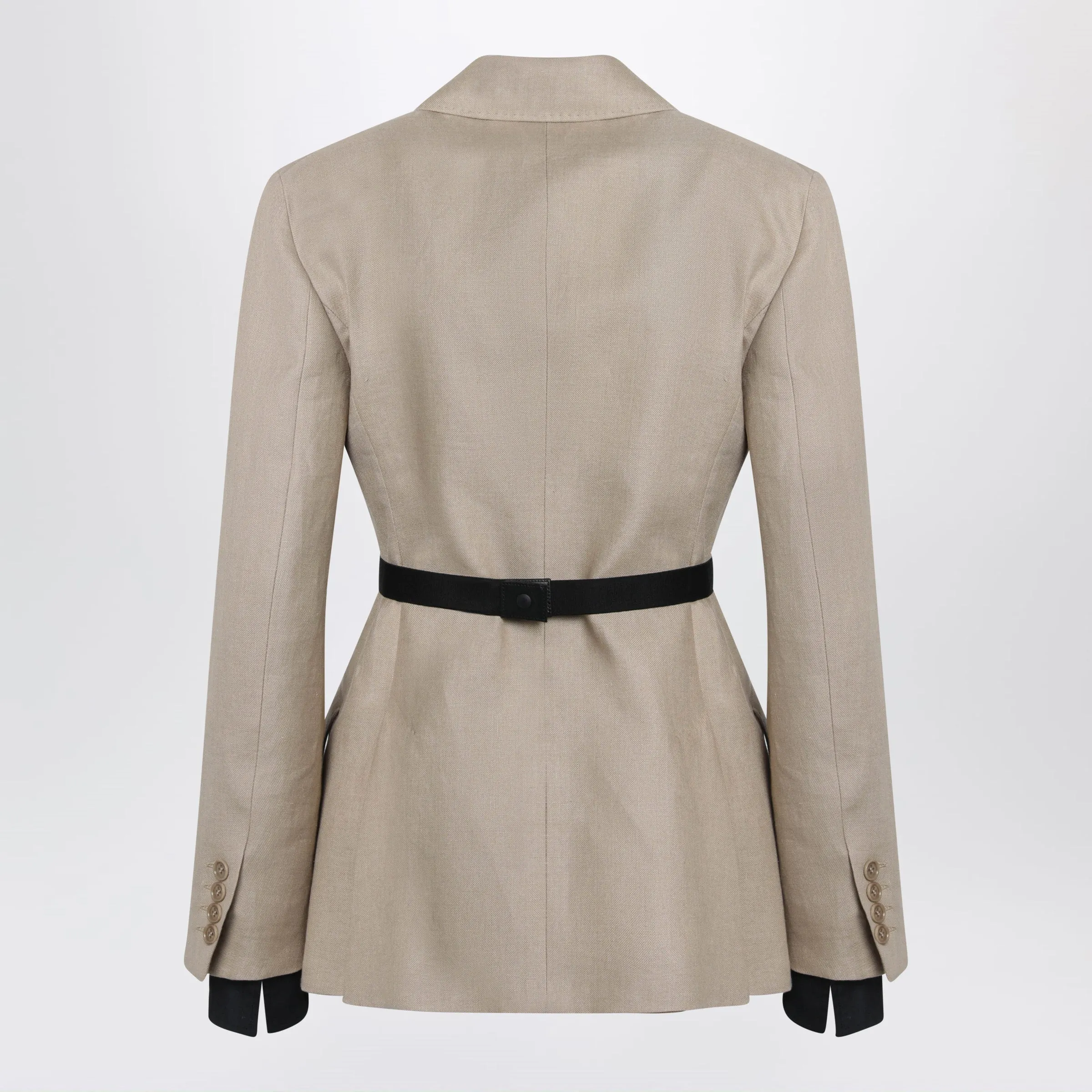 DOUBLEBREASTED PURE LINEN BLAZER IN CAMEL sold by Lord & Taylor product image thumbnail 2