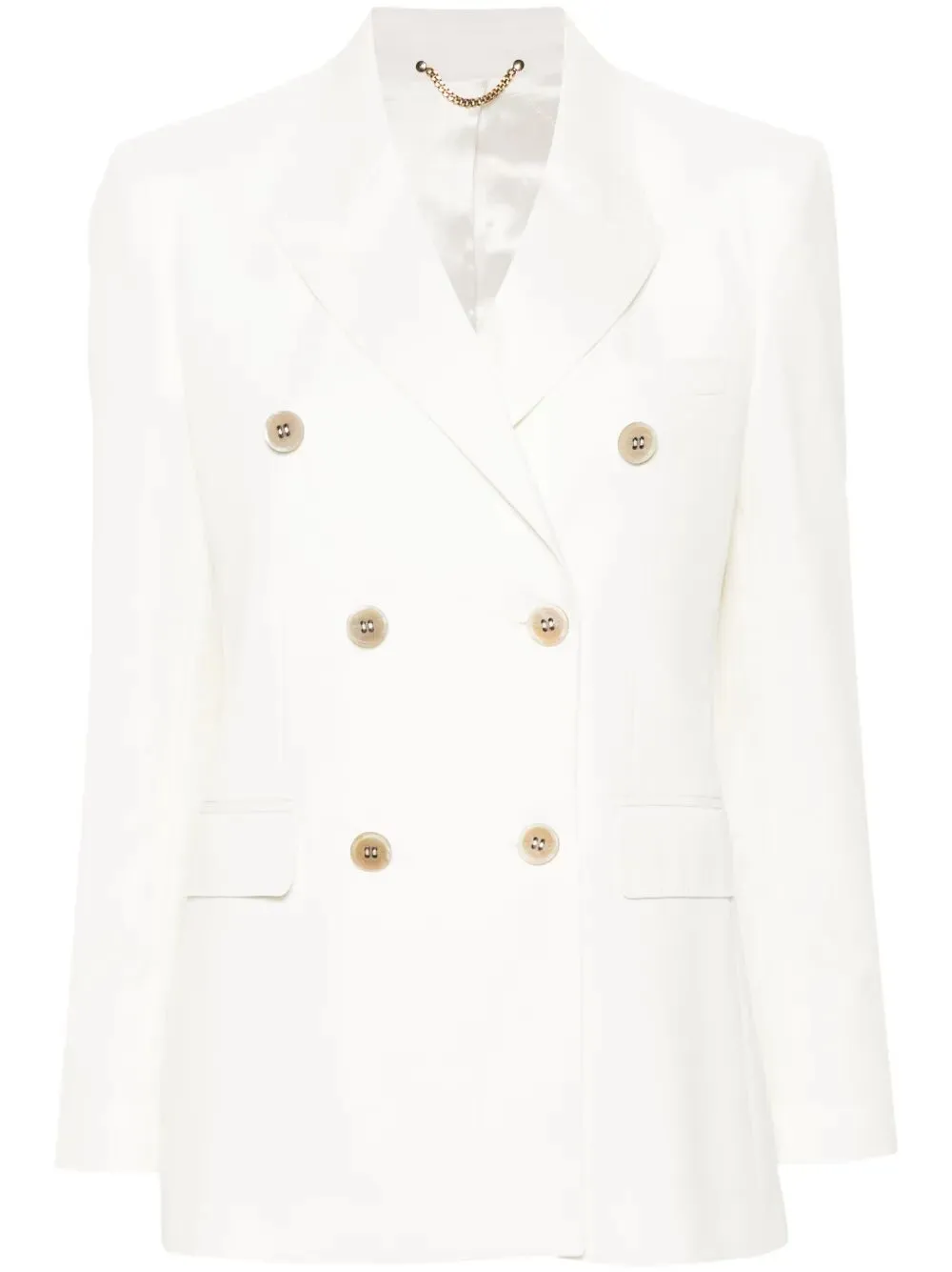 WHITE DOUBLEBREASTED JACKET IN WOOL BLEND sold by Lord & Taylor
