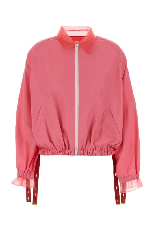 PINK TECHNICAL VISCOSE BOMBER JACKET made by Fendi