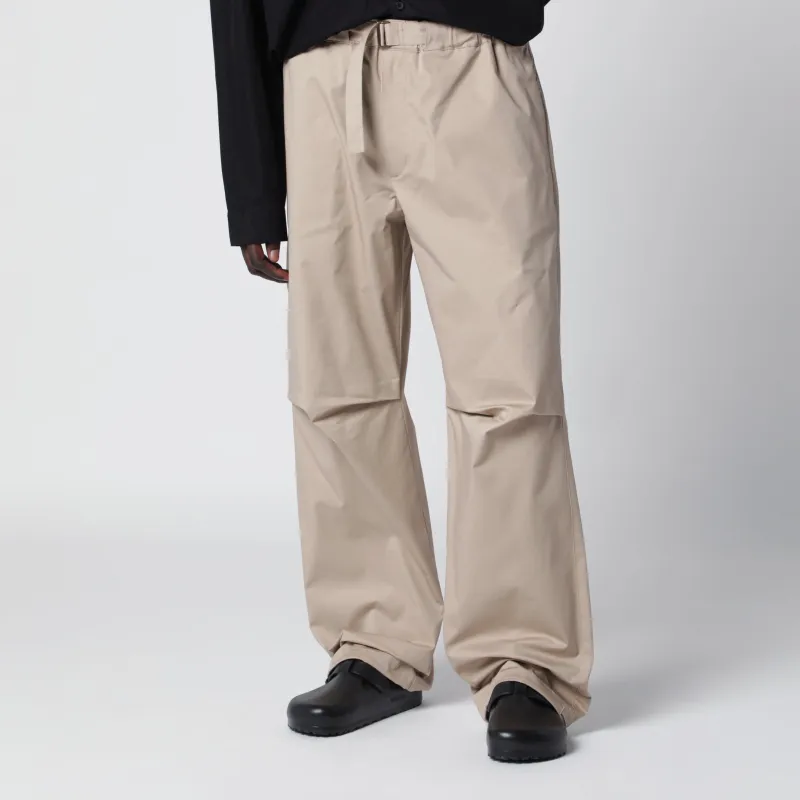 JORDAN RELAXED FIT TAUPE TROUSERS made by DARKPARK