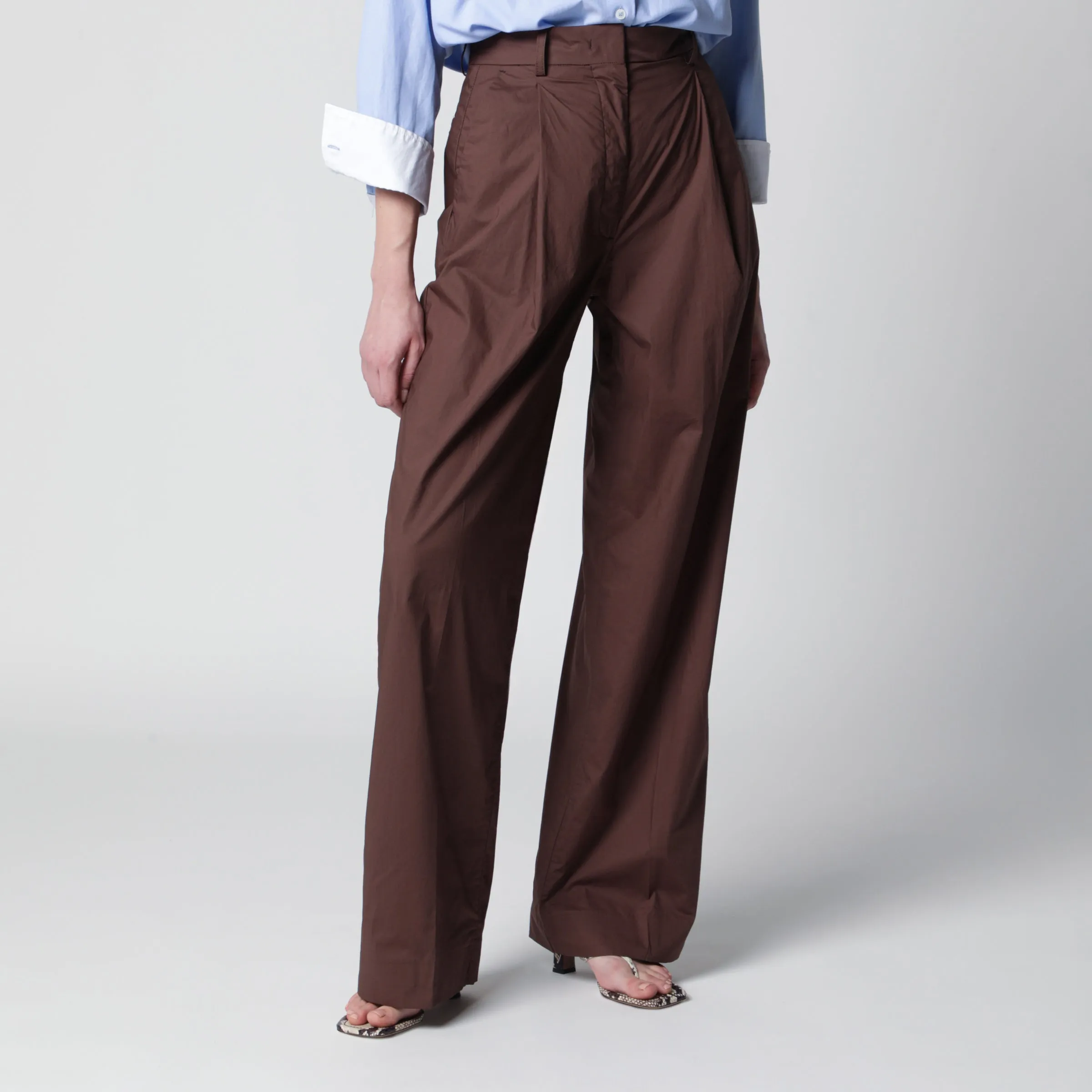 BROWN COTTON TROUSERS sold by Lord & Taylor