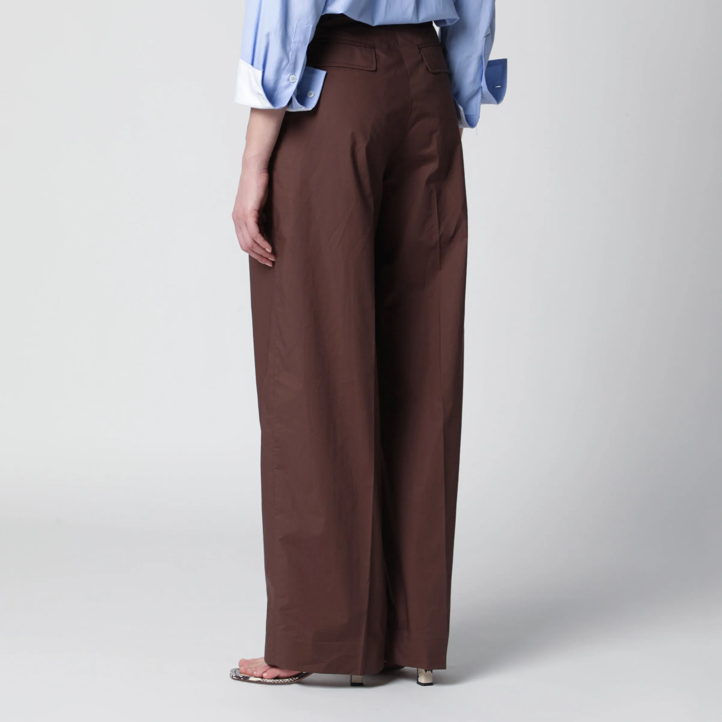 BROWN COTTON TROUSERS sold by Lord & Taylor product image thumbnail 2
