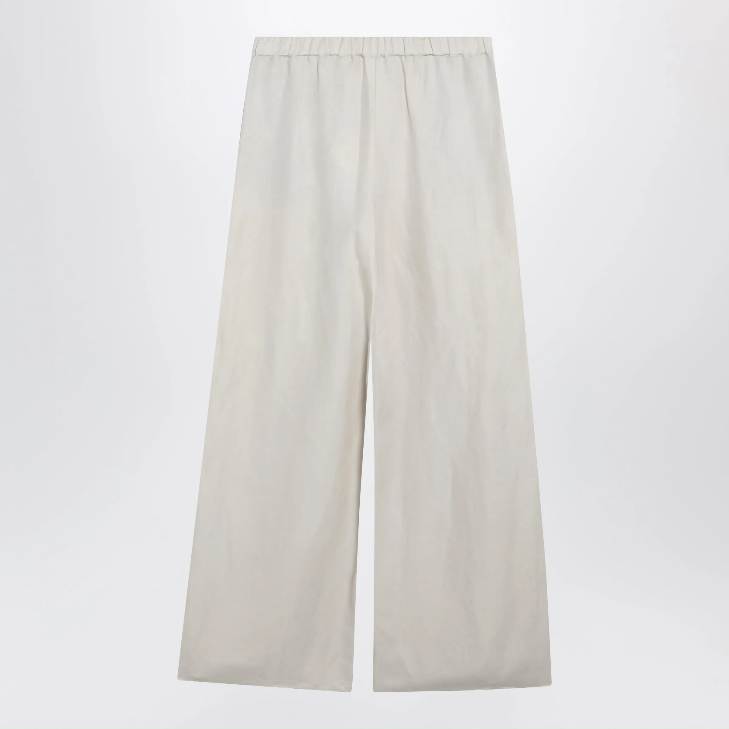 WIDELEG LINEN AND SILK TWILL TROUSERS IN BEIGE sold by Lord & Taylor product image thumbnail 2