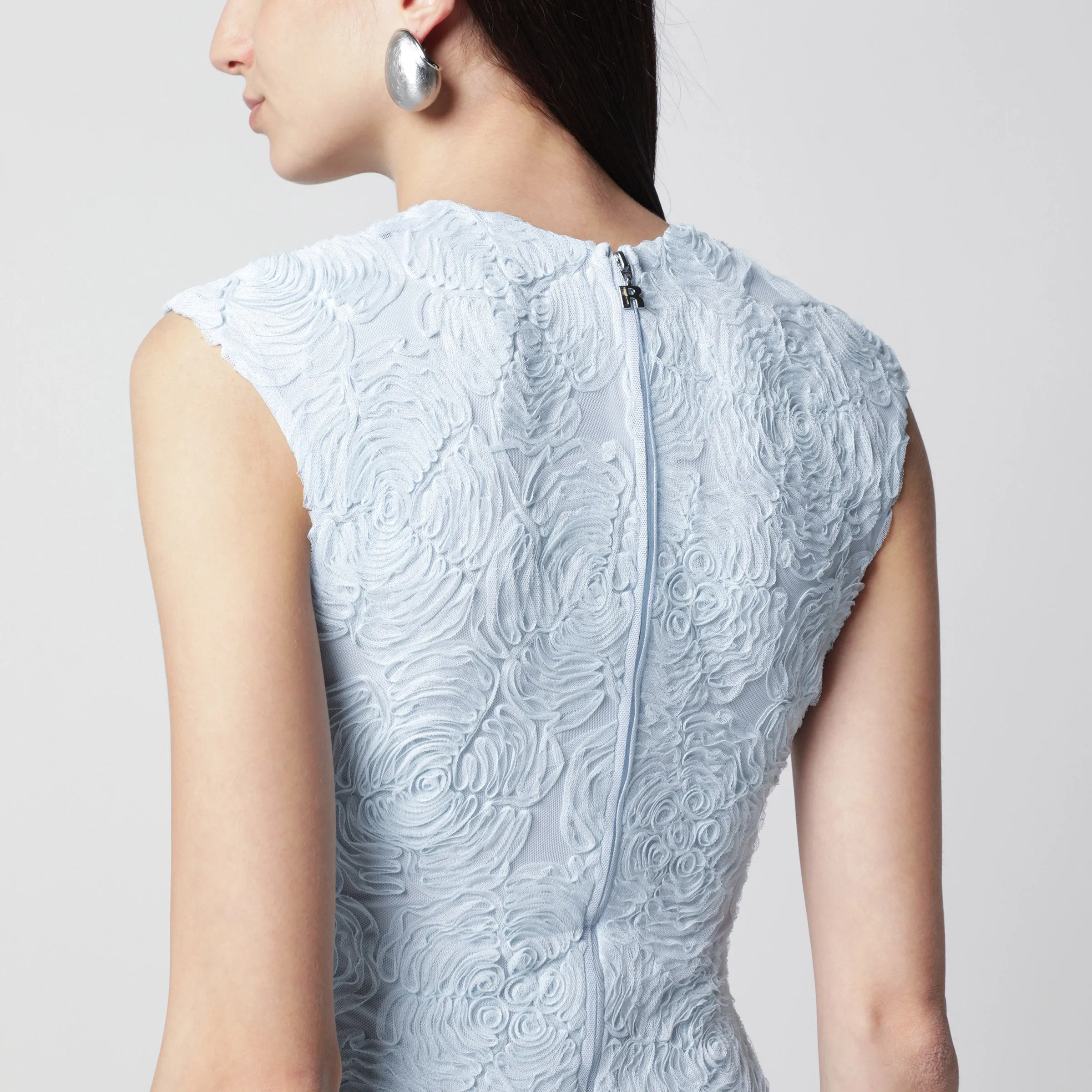 LIGHT BLUE FLORAL MESH MINI DRESS sold by Lord & Taylor product image thumbnail 2