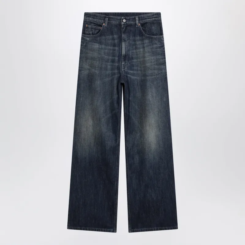 WIDE BLUE WASHED DENIM JEANS made by Maison Margiela
