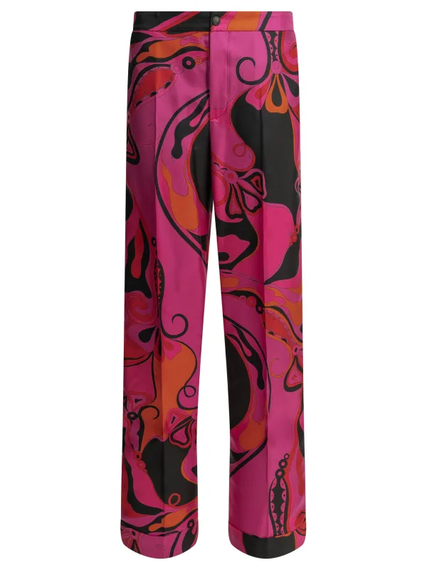 "Orchidee" Casual pants made by Emilio Pucci