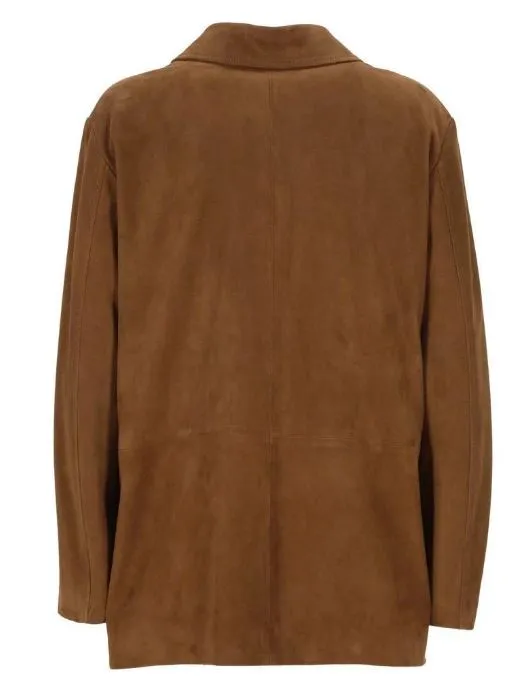 COGNAC ROUND COLLAR LEATHER JACKET sold by Lord & Taylor product image thumbnail 2