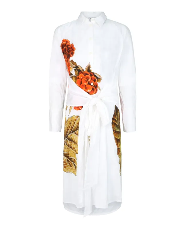 Botanical Print Shirt Dress made by Salvatore Ferragamo