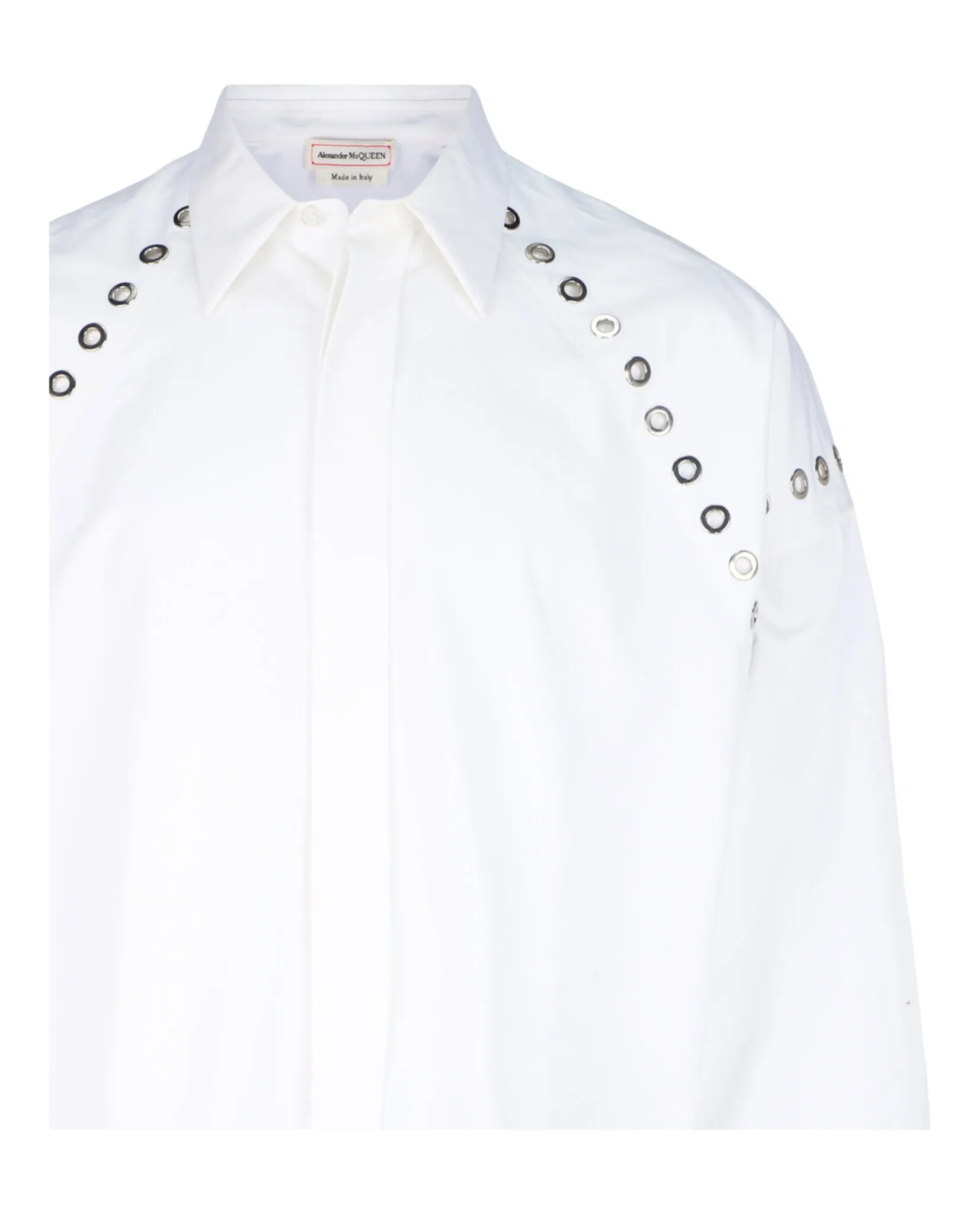 Grommet Detail Button-Up Shirt sold by Lord & Taylor product image thumbnail 3