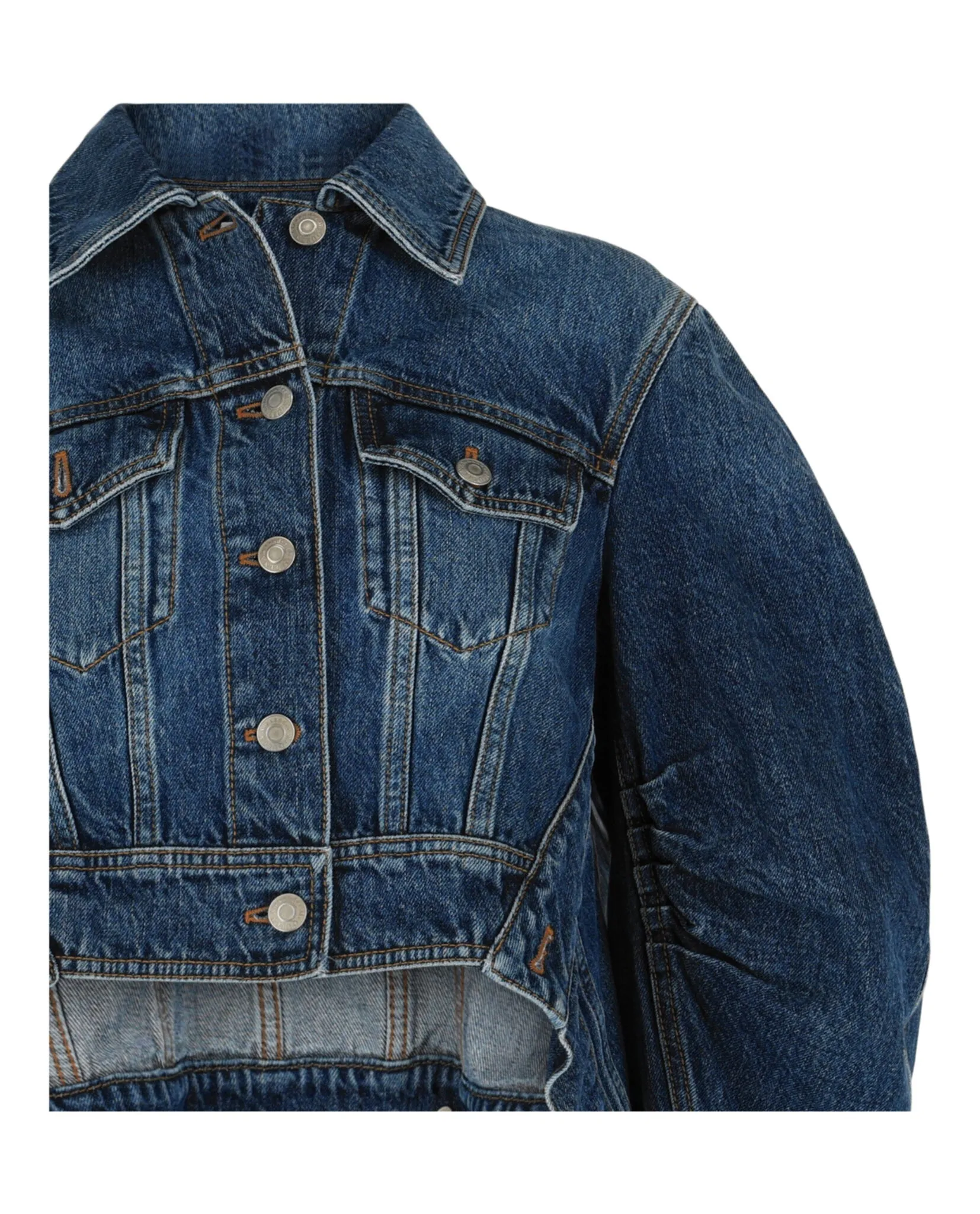 Cropped Cocoon Sleeve Denim Jacket sold by Lord & Taylor product image thumbnail 3
