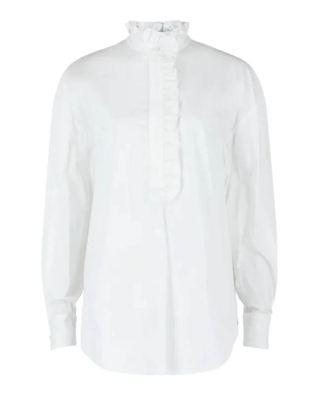 Ruffled Cotton Shirt made by Alexander McQueen