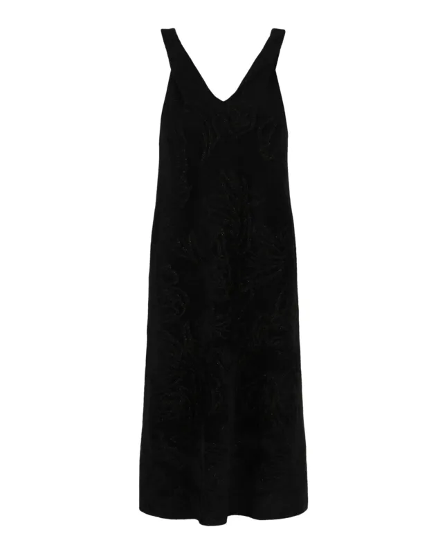Floral Fil Coupé Midi Dress made by Salvatore Ferragamo
