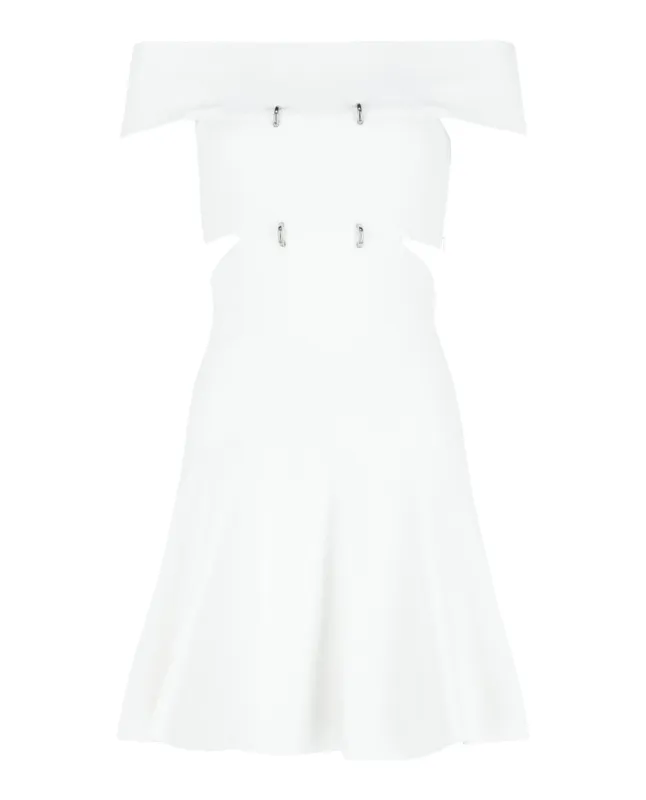 Off-The-Shoulder Sliced Mini Dress made by Alexander McQueen