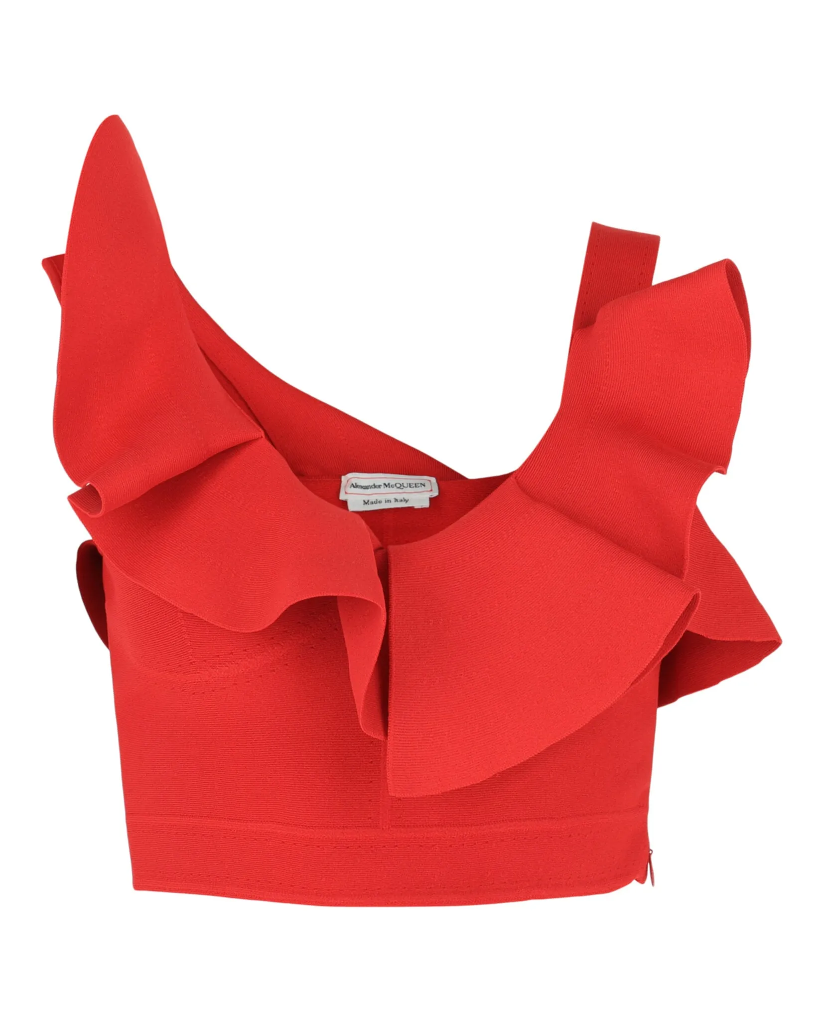 Ruffled Asymmetrical Cropped Top sold by Lord & Taylor
