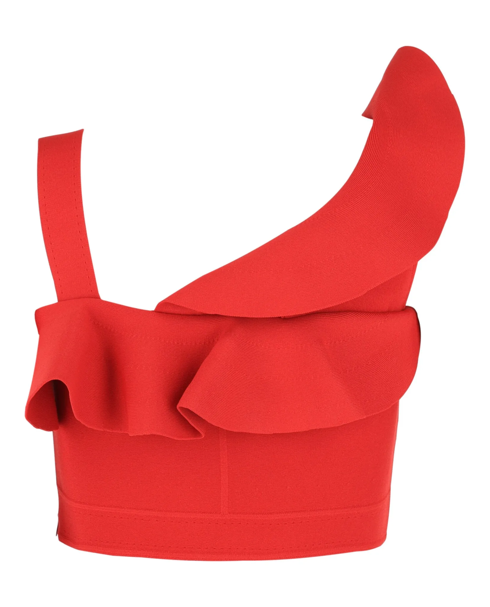 Ruffled Asymmetrical Cropped Top sold by Lord & Taylor product image thumbnail 2