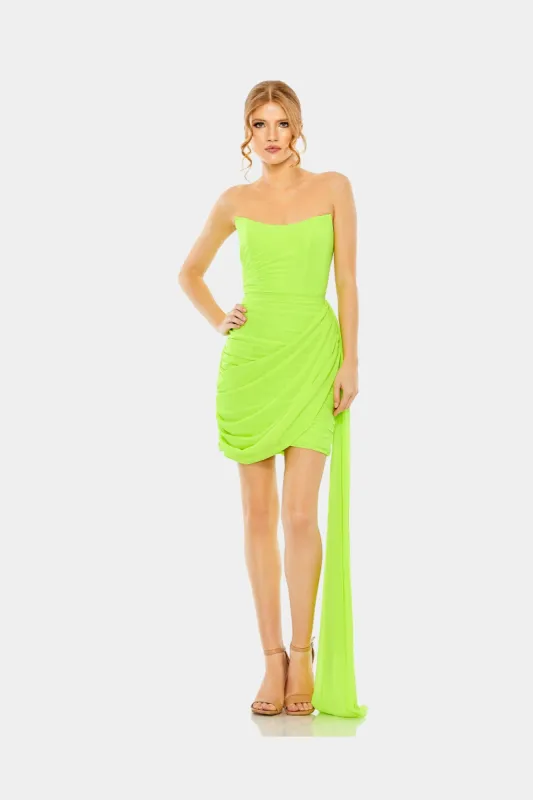 Strapless Ruched Faux Wrap Dress sold by Lord & Taylor
