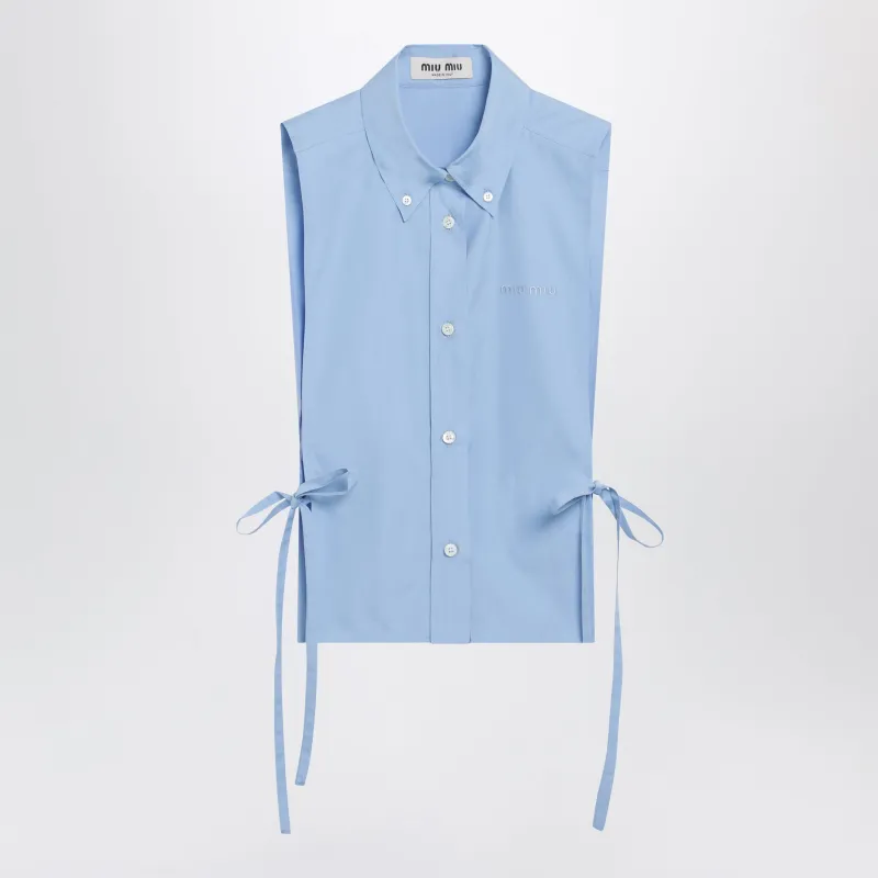 LIGHT BLUE POPLIN SHIRT made by Miu Miu