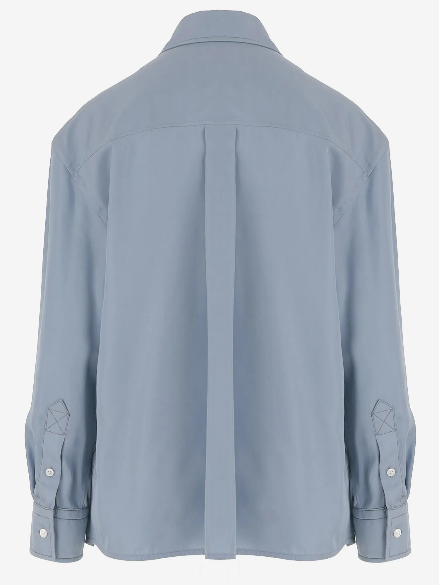 Shirt Light Blue Silk-Blend sold by Lord & Taylor product image thumbnail 3