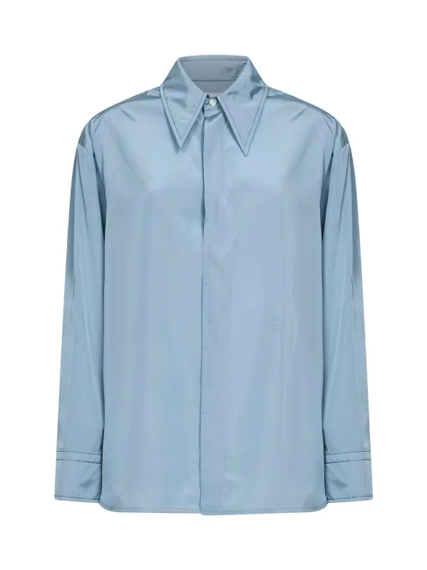 Shirt Silk-Blend Light Blue made by Bottega Veneta