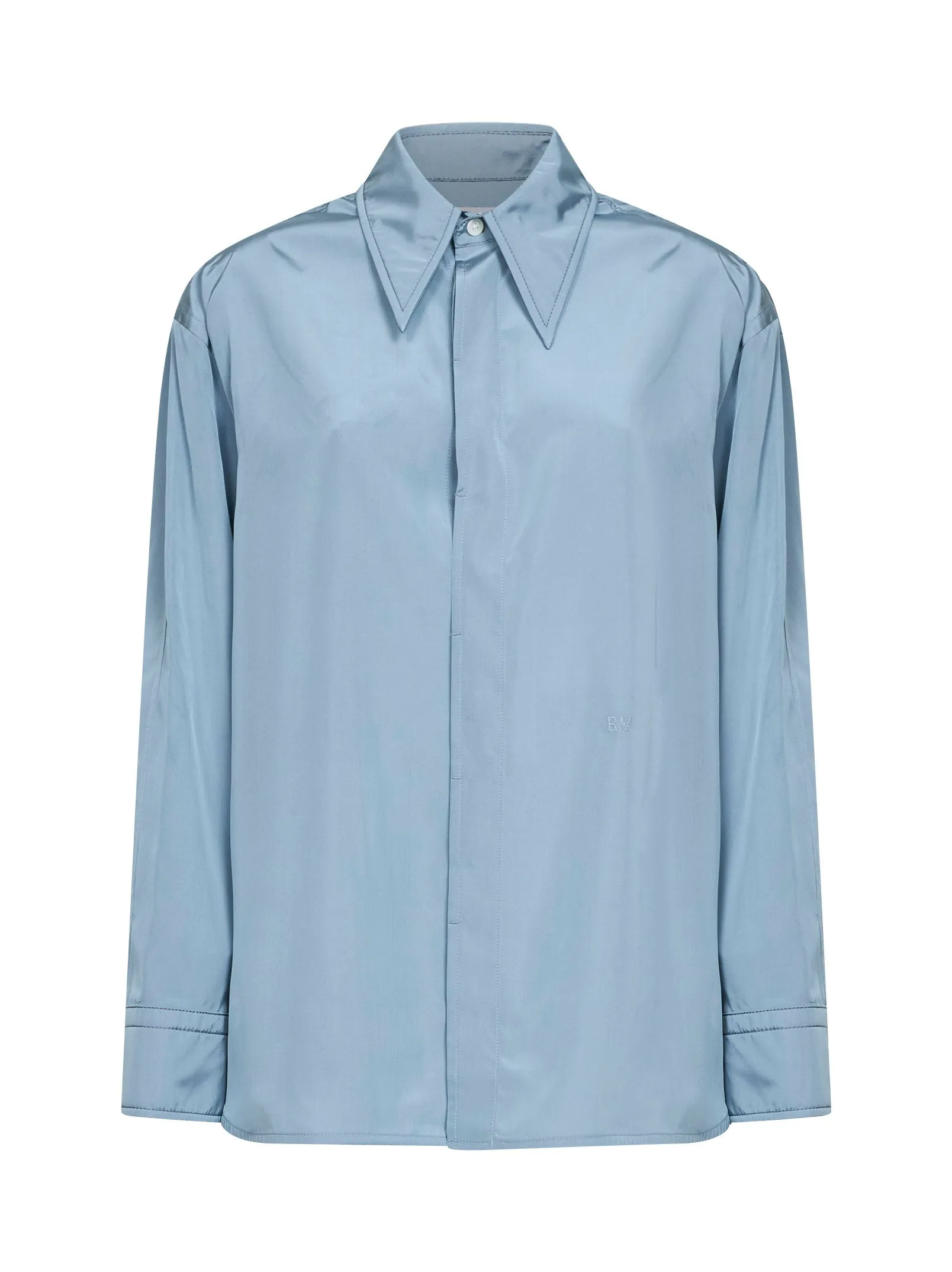 Shirt Silk-Blend Light Blue sold by Lord & Taylor