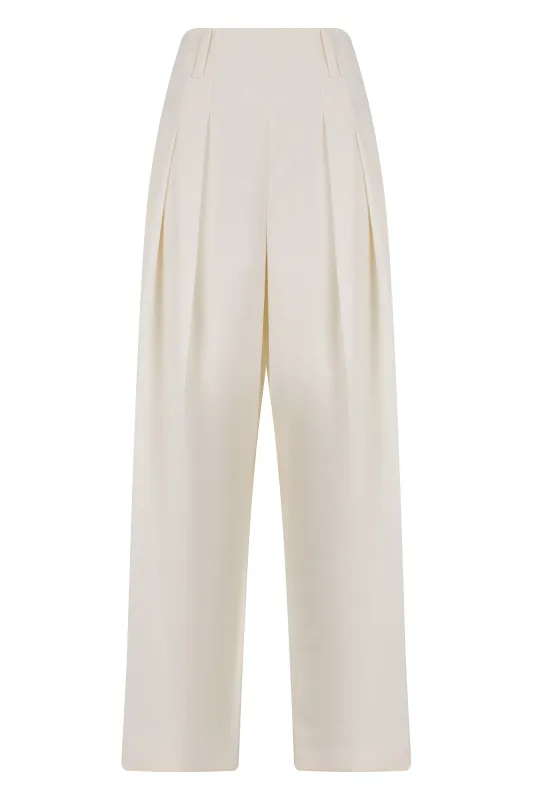 Trousers Pleated White made by Victoria Beckham