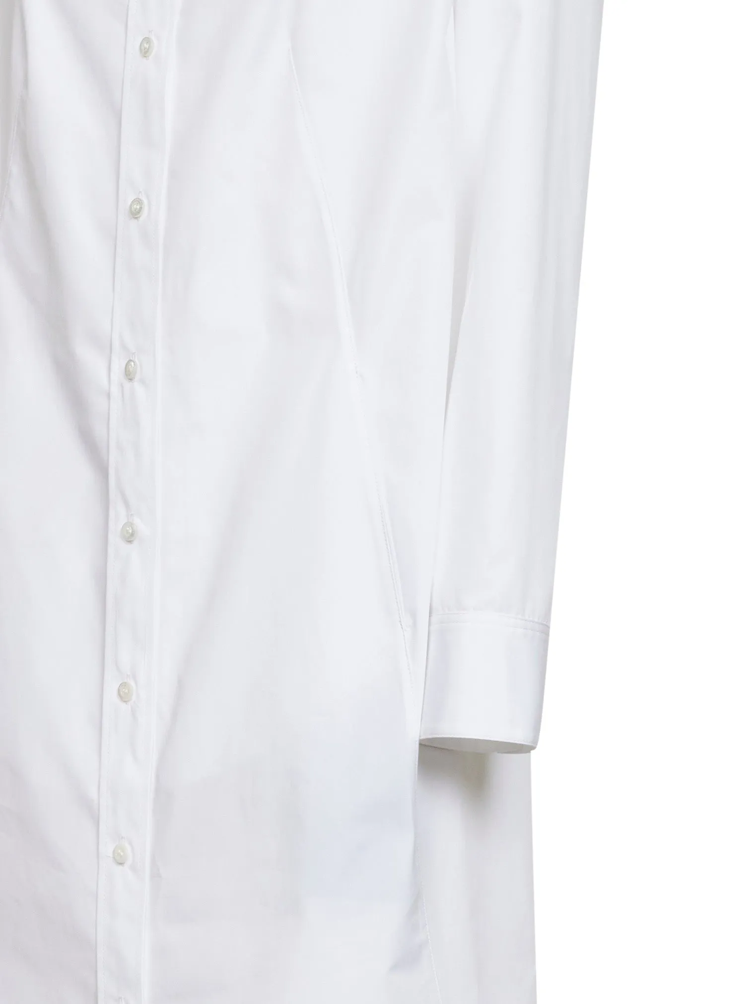 Shirt Dress Draped Back White Poplin sold by Lord & Taylor product image thumbnail 3