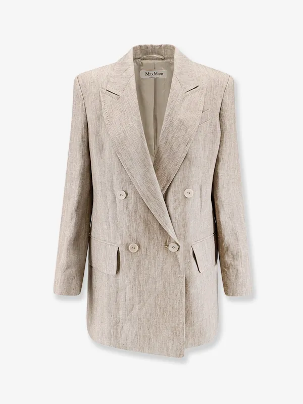 Blazer Mxmolimpia Linen Beige made by MaxMara