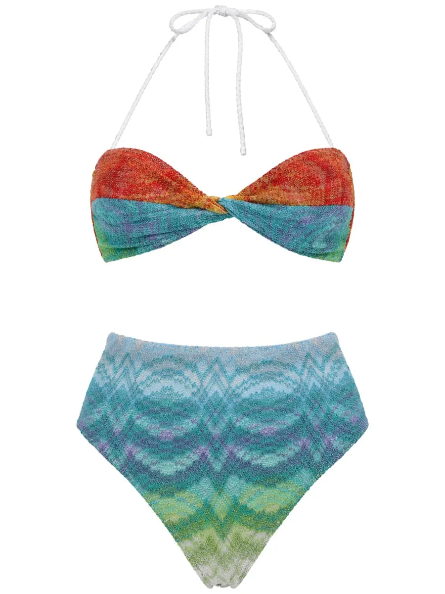 Bikini with Chevron Motif Multicolour sold by Lord & Taylor