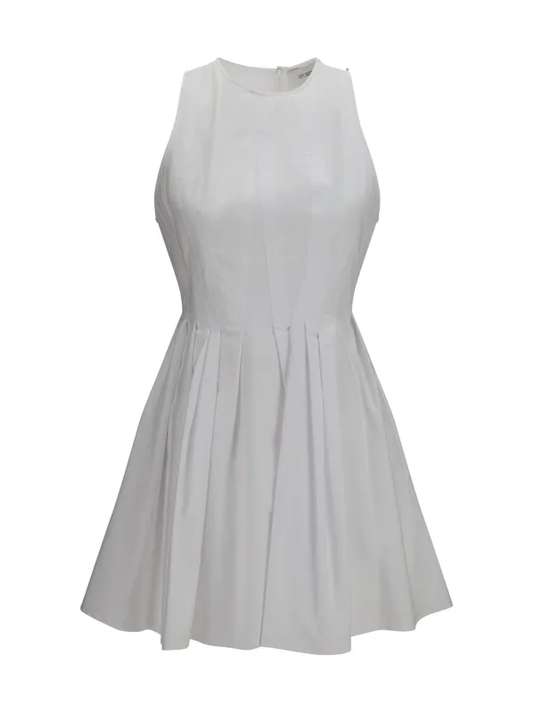 Sleeveless Short Dress Optical White made by MaxMara