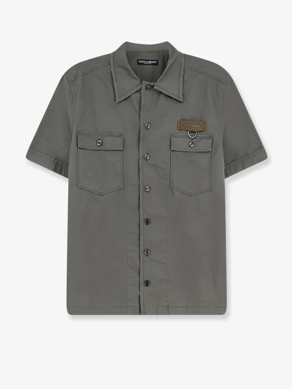Cotton Shirt Green made by Dolce & Gabanna