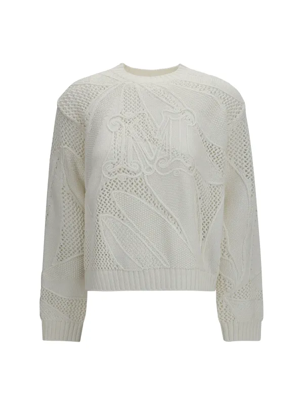 Crewneck Sweater White made by MaxMara