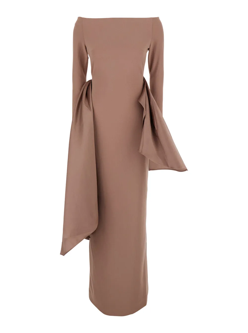 Brown Long Dress with Boat Neckline sold by Lord & Taylor